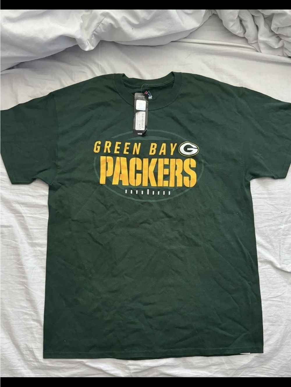 NFL Green Bay Packers Dark Green Tee with Yellow Logo